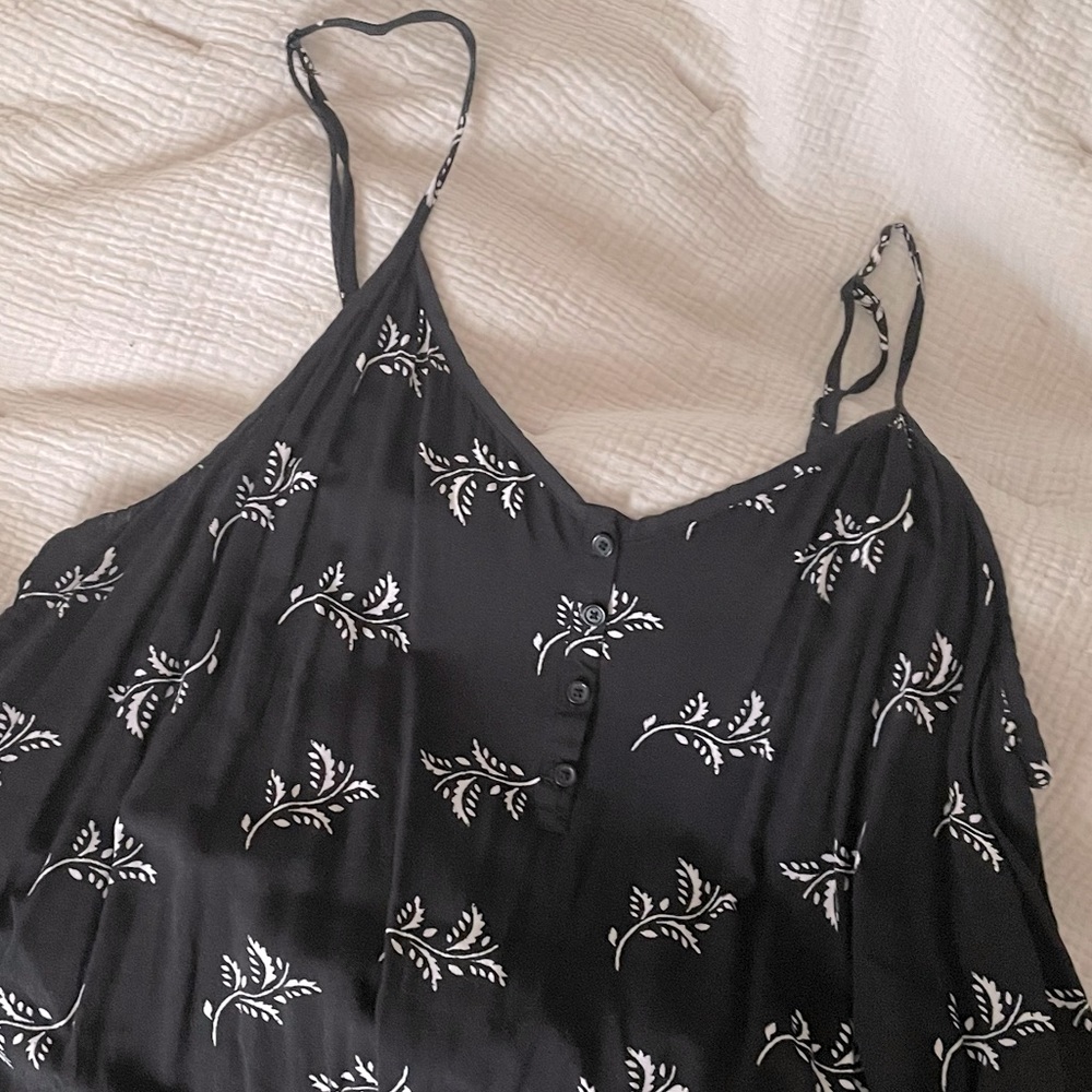 Black spaghetti strap jumpsuit